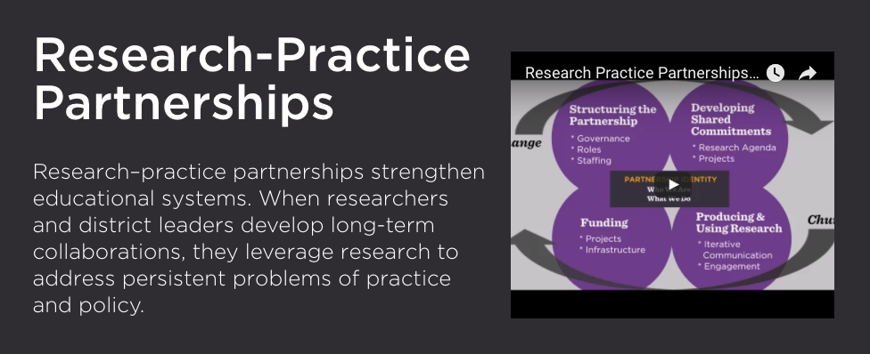 Research Practice Partnership presentation slide